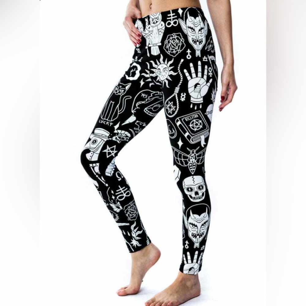 Killstar "Wicked" Leggings, Size Medium